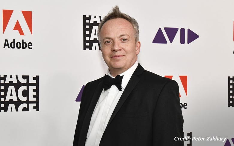 Gary Dollner, editor of Fleabag, at the ACE Eddie Awards. Image courtesy Peter Zakhary